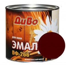 Эмаль ПФ-266 красно-коричневая 2,4 кг "Диво"